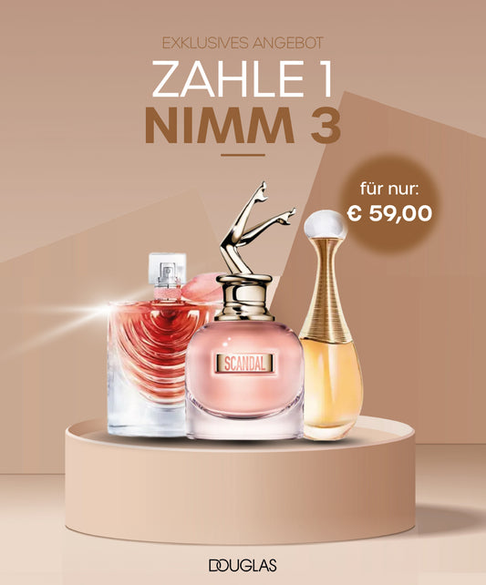 Lagerverkauf – 3 importierte Damendüfte (je 100 ml) – Scandal | J’adore | La Vie Est Belle